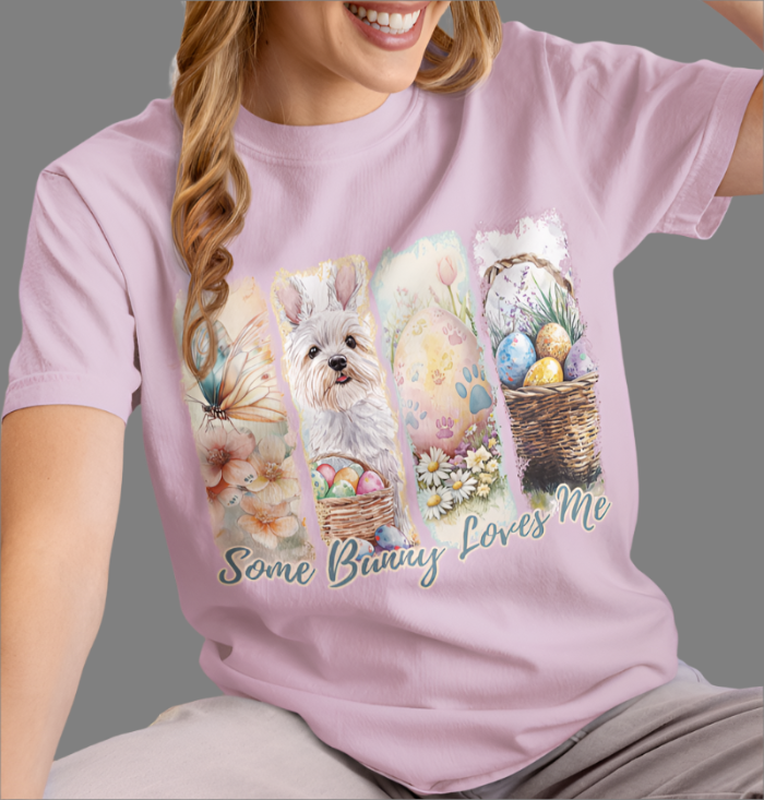 Westie Easter T-Shirt – "Some Bunny Loves Me"