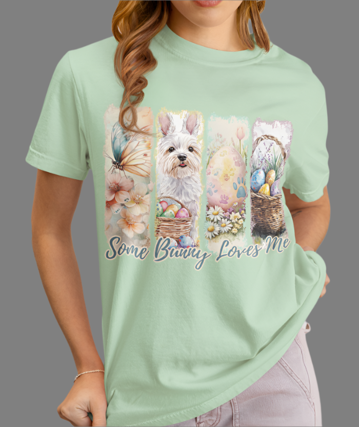 Westie Easter T-Shirt – "Some Bunny Loves Me"