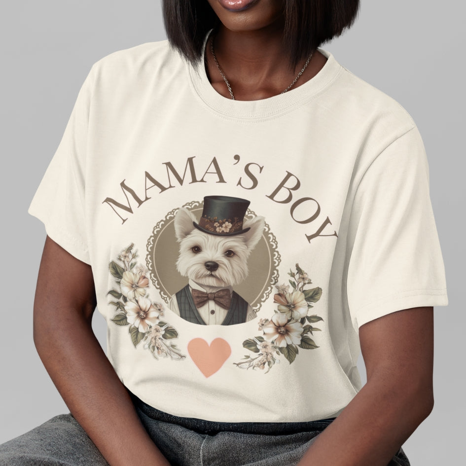 westie mama's boy shirt vintage shabby chic style