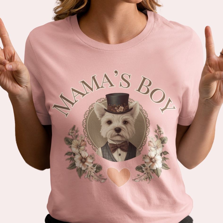 westie mama's boy shirt vintage shabby chic style