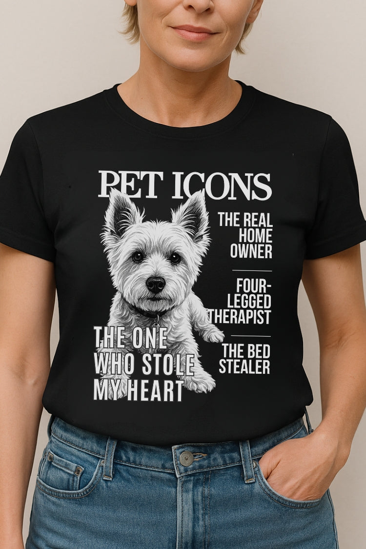 Pet Icons T-shirt - Westie Edition