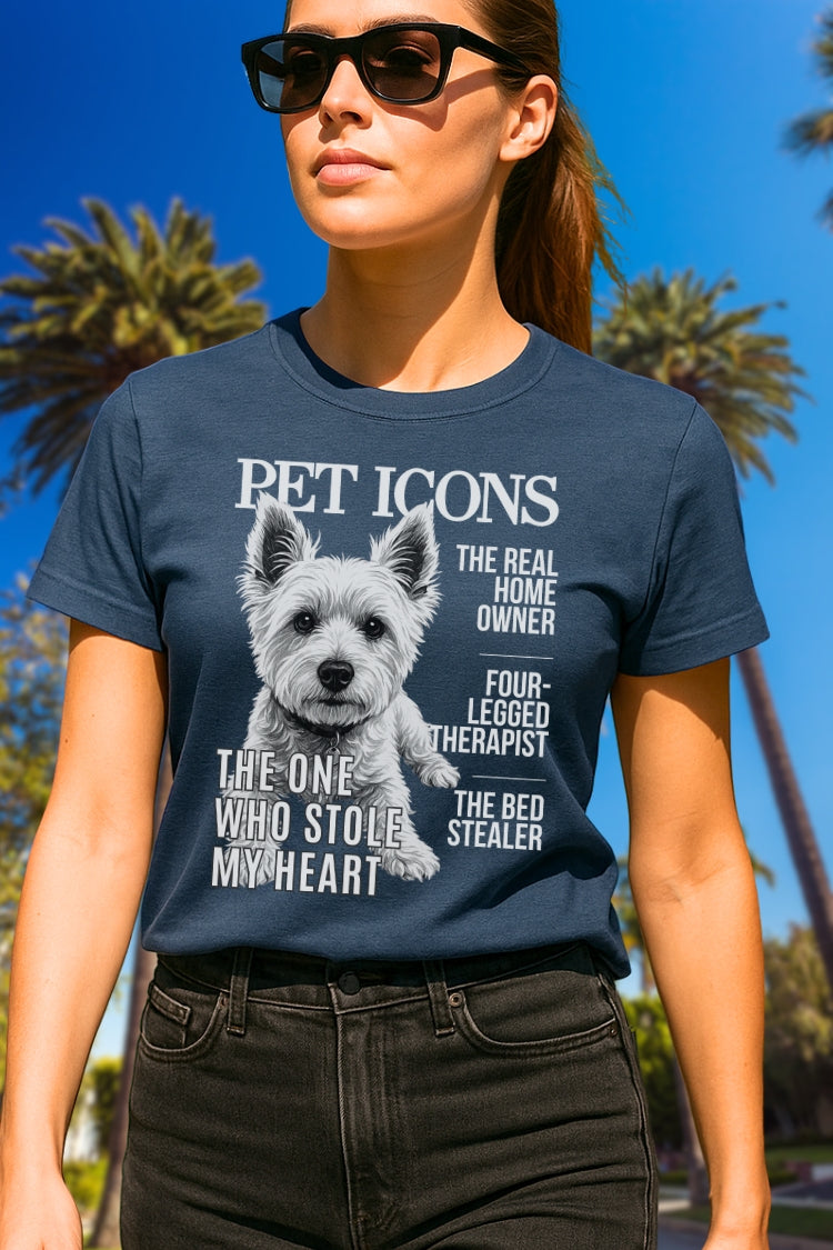 Pet Icons T-shirt - Westie Edition