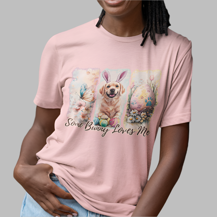 Yellow Labrador Easter T-Shirt – "Some Bunny Loves Me"