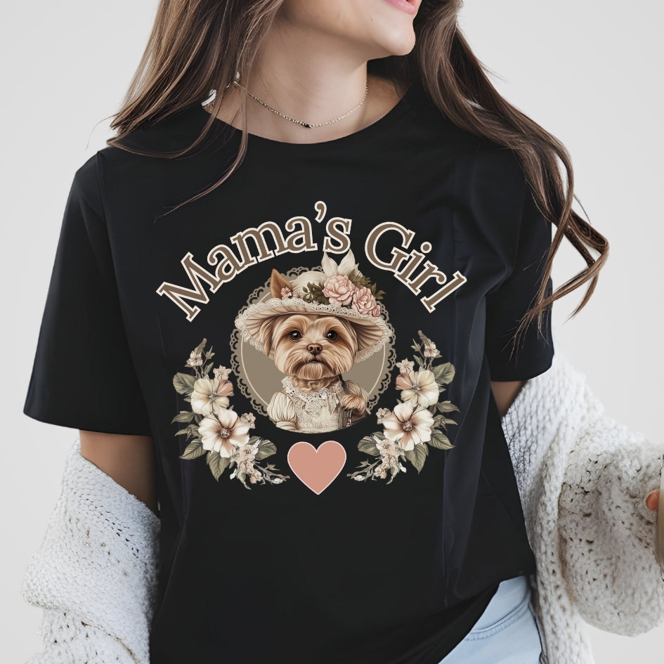 yorkie mama's girl vintage tee