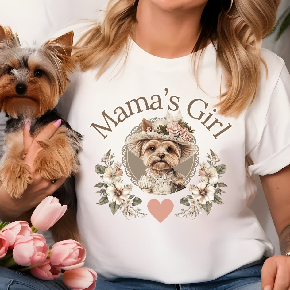 yorkie mama's girl vintage tee