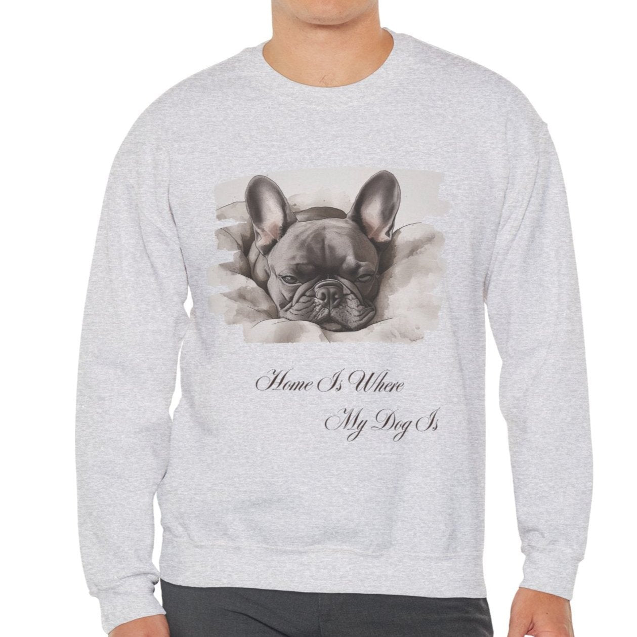 french bulldog sweater ash