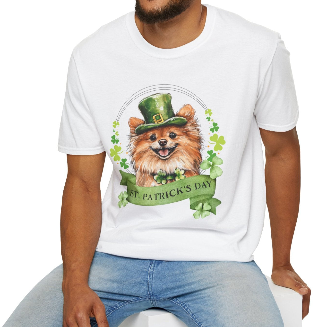 pomeranian lover st. patrick's day t-shirt