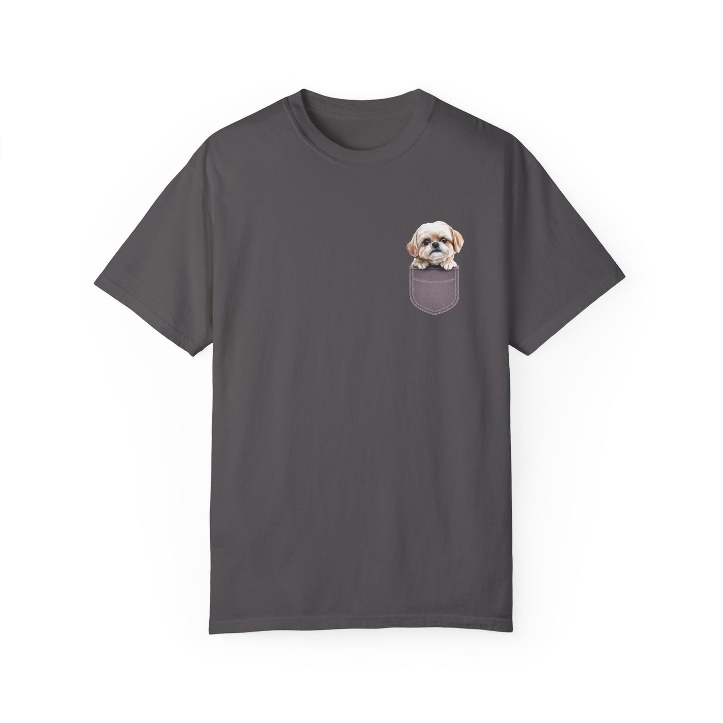 Maltese Puppy In A Pocket - Unisex Garment-Dyed T-shirt