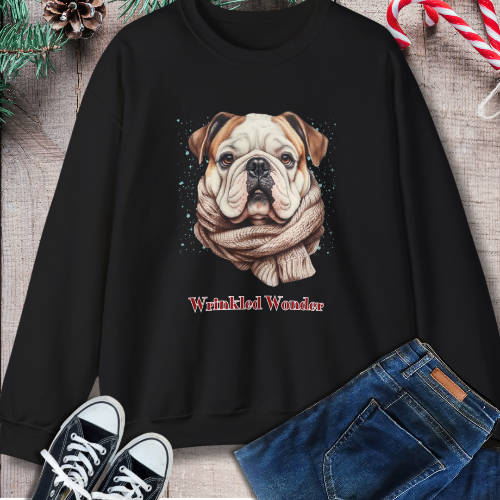 "Wrinkled Wonder" English Bulldog Sweatshirt – The Ideal Gift for Dog Lovers