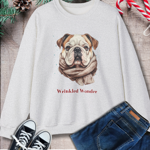 "Wrinkled Wonder" English Bulldog Sweatshirt – The Ideal Gift for Dog Lovers