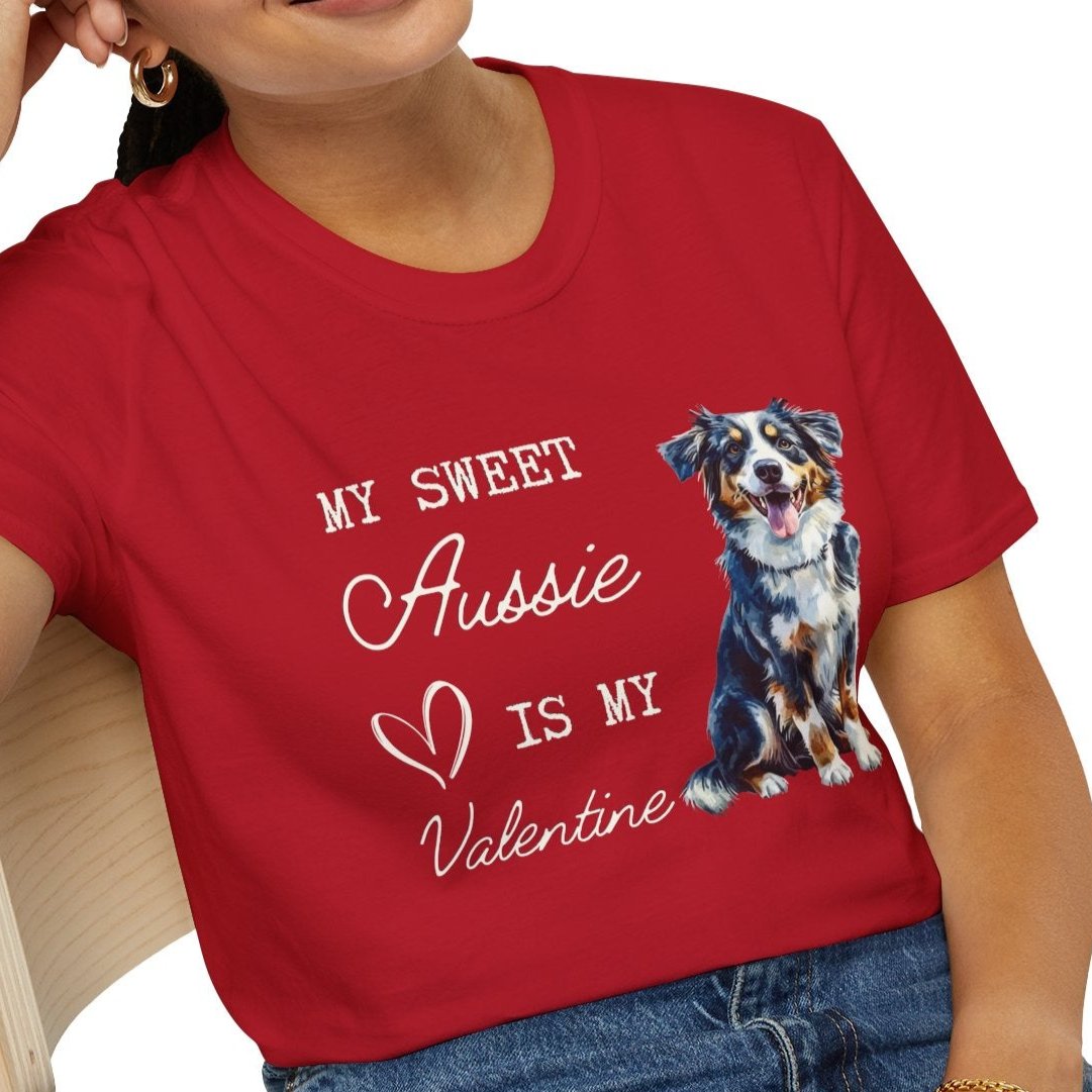 Australian Shepherd - My Aussie is My Valentine - T-shirt