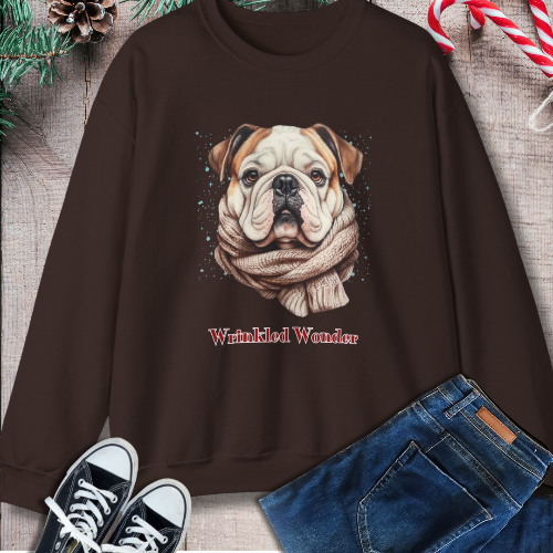 "Wrinkled Wonder" English Bulldog Sweatshirt – The Ideal Gift for Dog Lovers