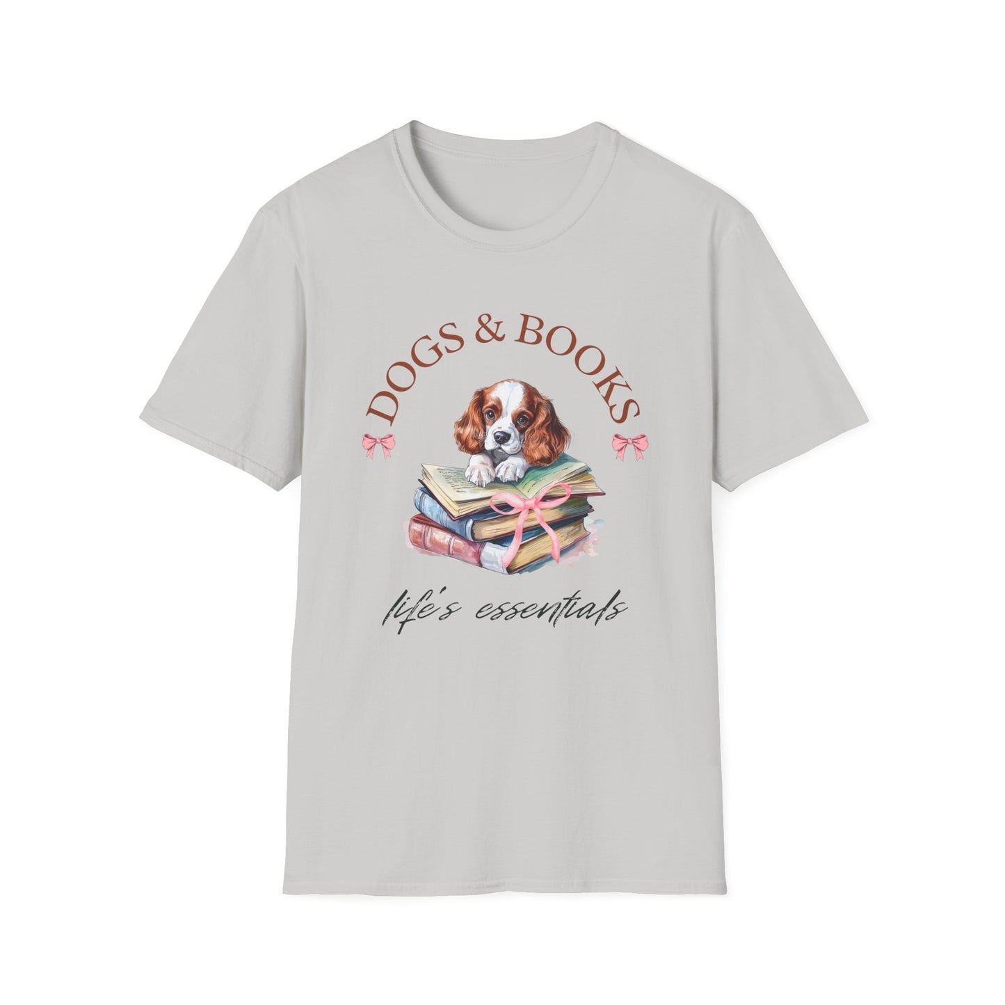 Cavalier King Charles with Books T-shirt