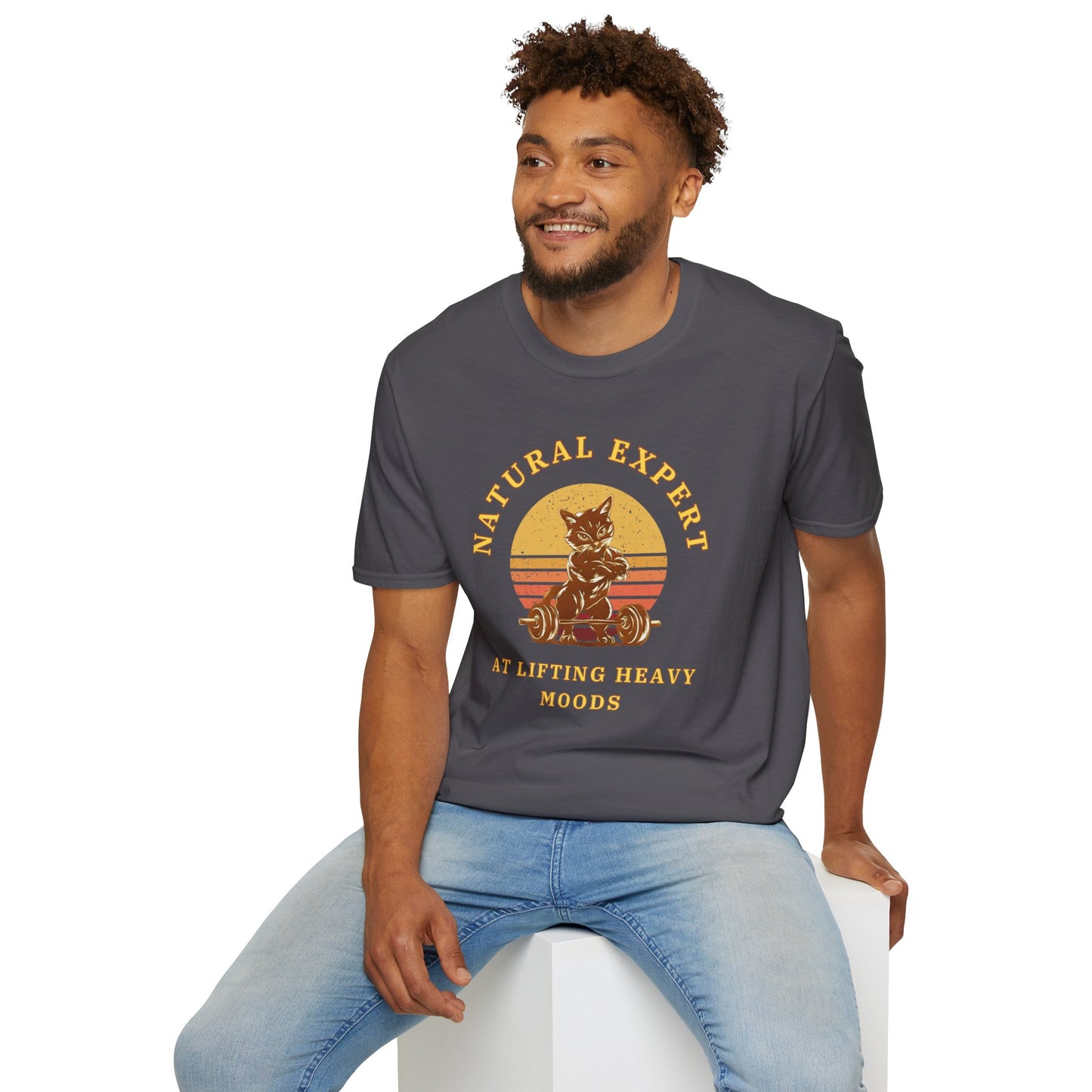 Natural Expert at Lifting Heavy Moods - Unisex Softstyle T-Shirt