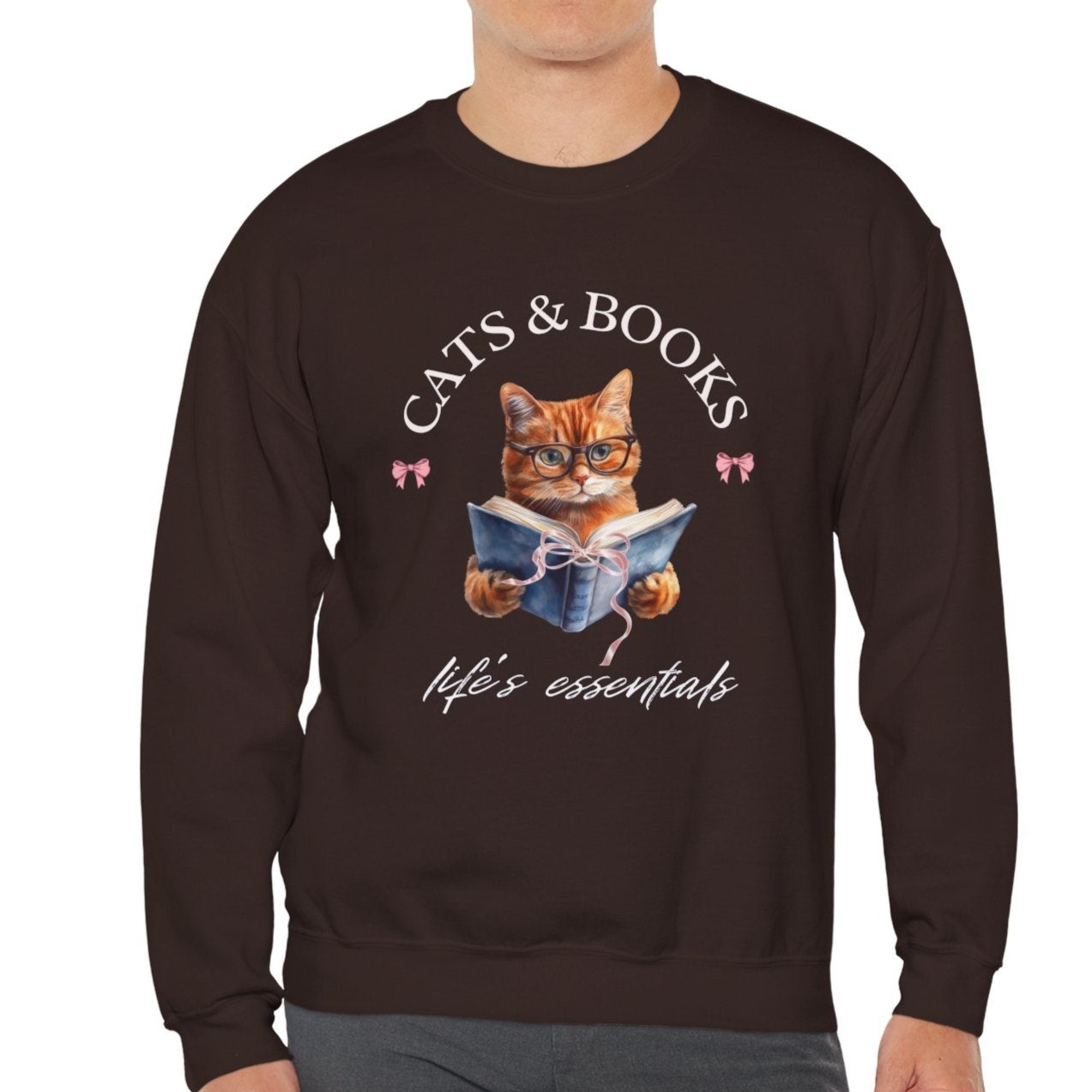 Cats And Books Life's Essentials Sweatshirt