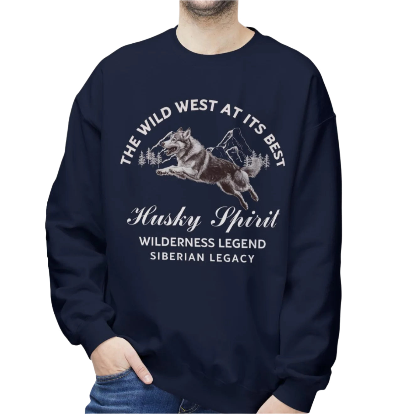 Siberian Husky Spirit – Wild West Edition Sweater