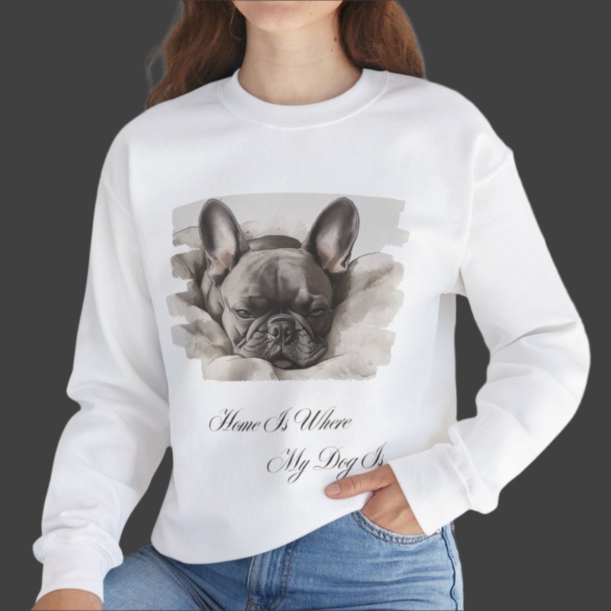 french bulldog sweater white