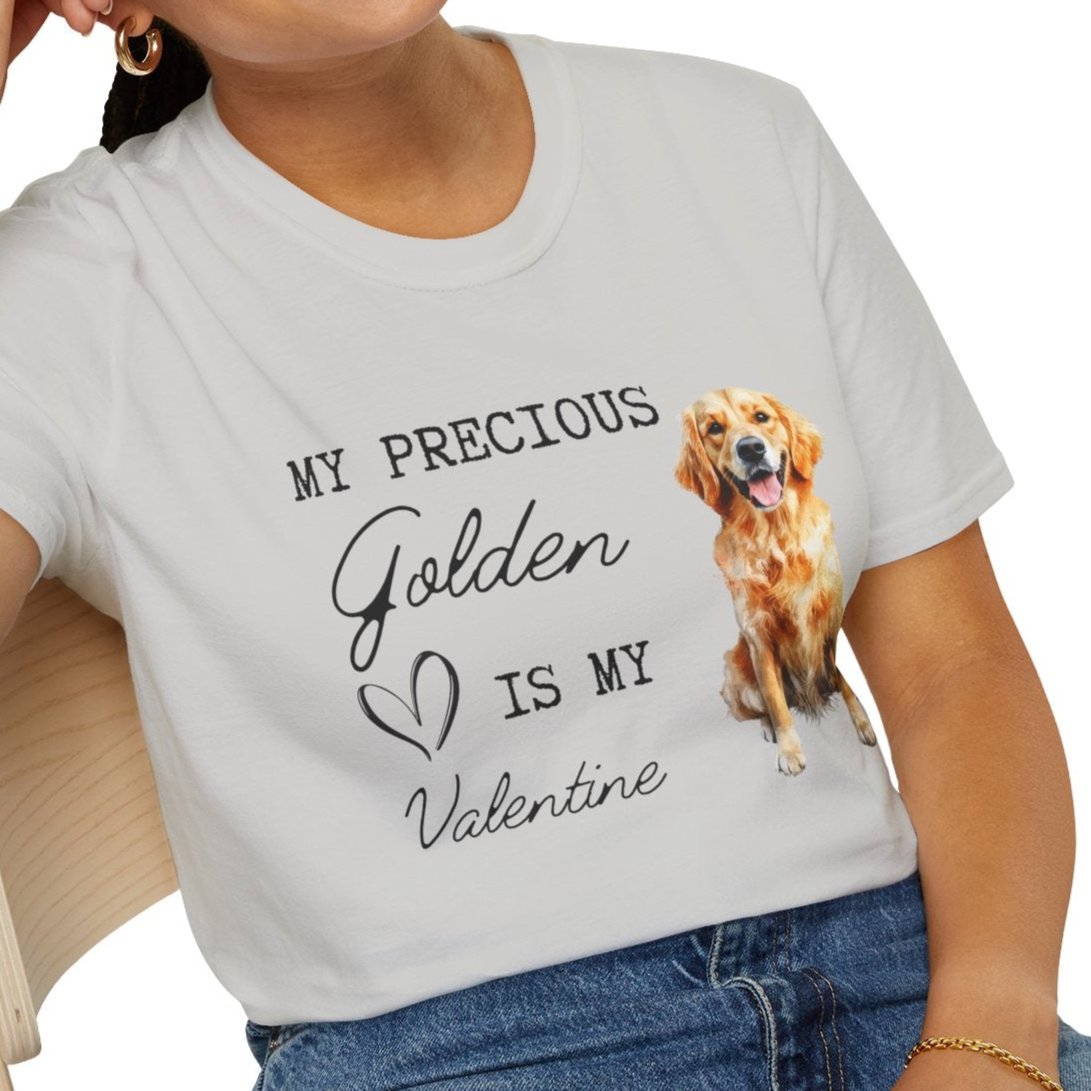 Golden Retriever - My Precious Golden is My Valentine - T-shirt