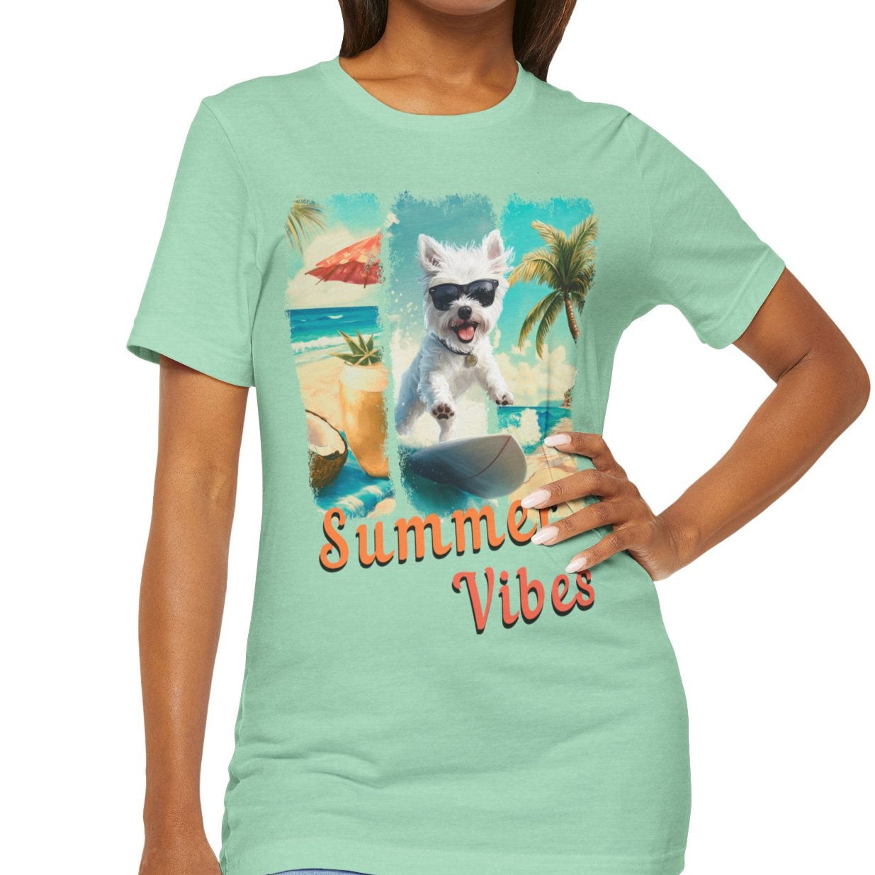 Summer Vibes – Surf Squad – Westie T-Shirt