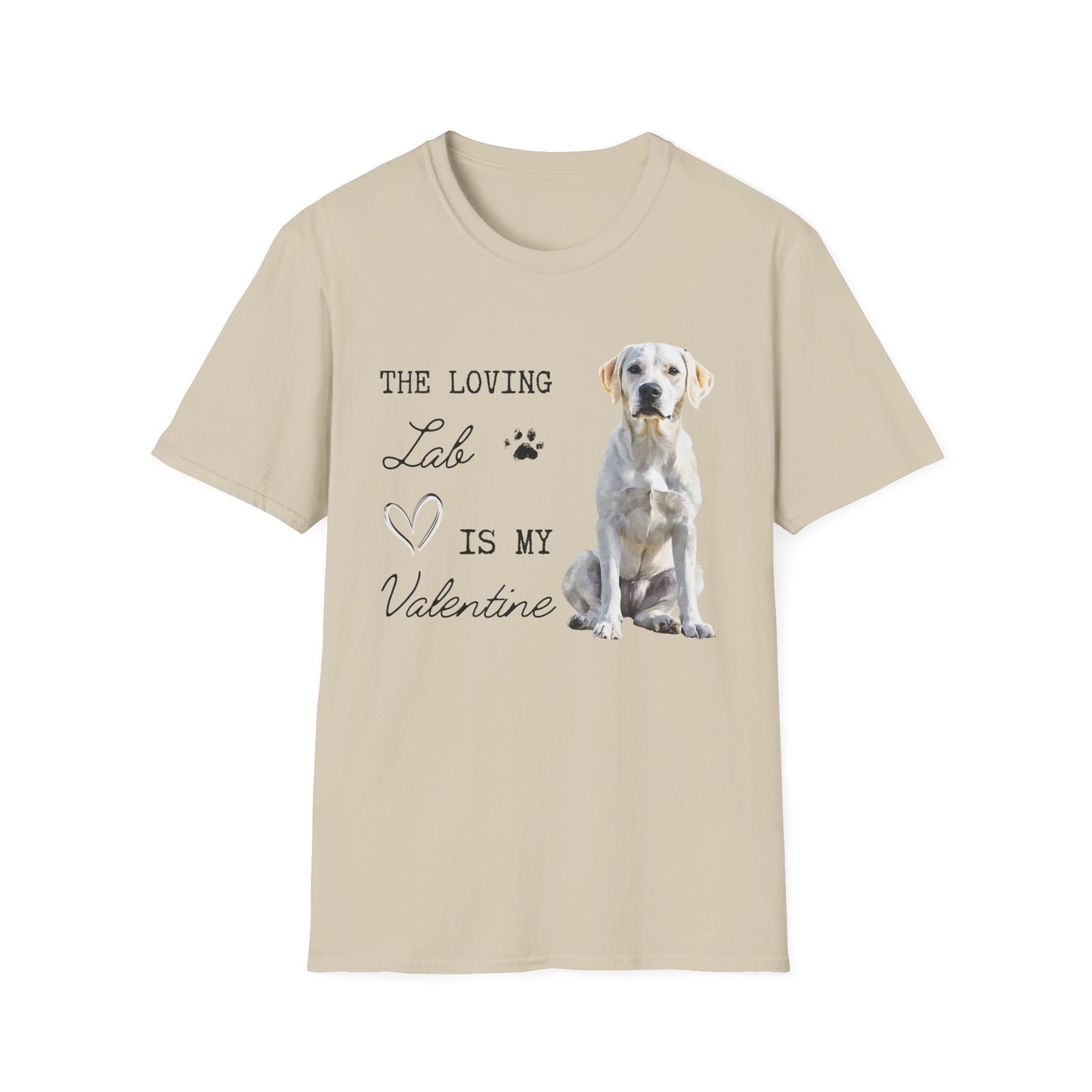 Labrador Retriever (Yellow) - The Loving Labrador is My Valentine - T-shirt