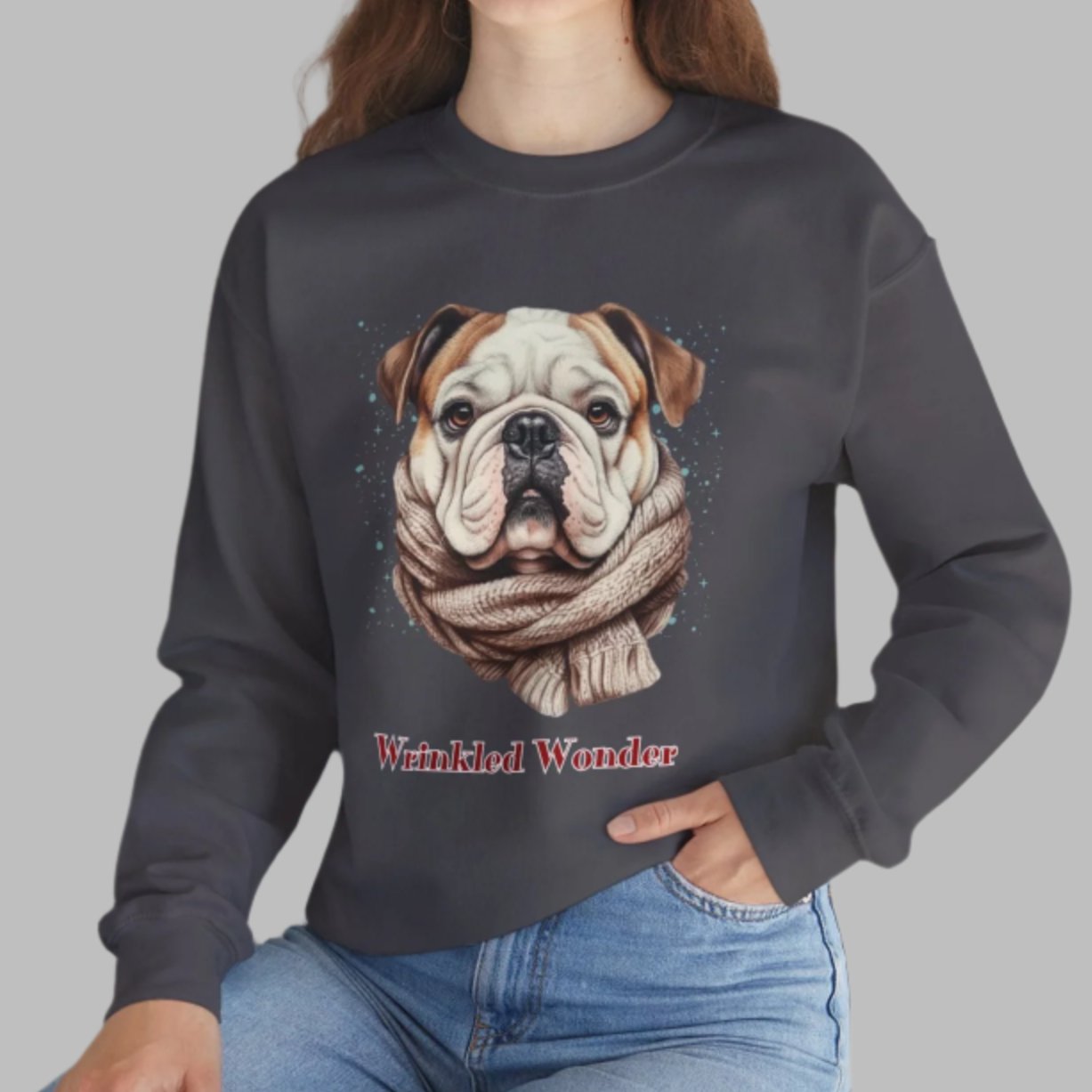 "Wrinkled Wonder" English Bulldog Sweatshirt – The Ideal Gift for Dog Lovers