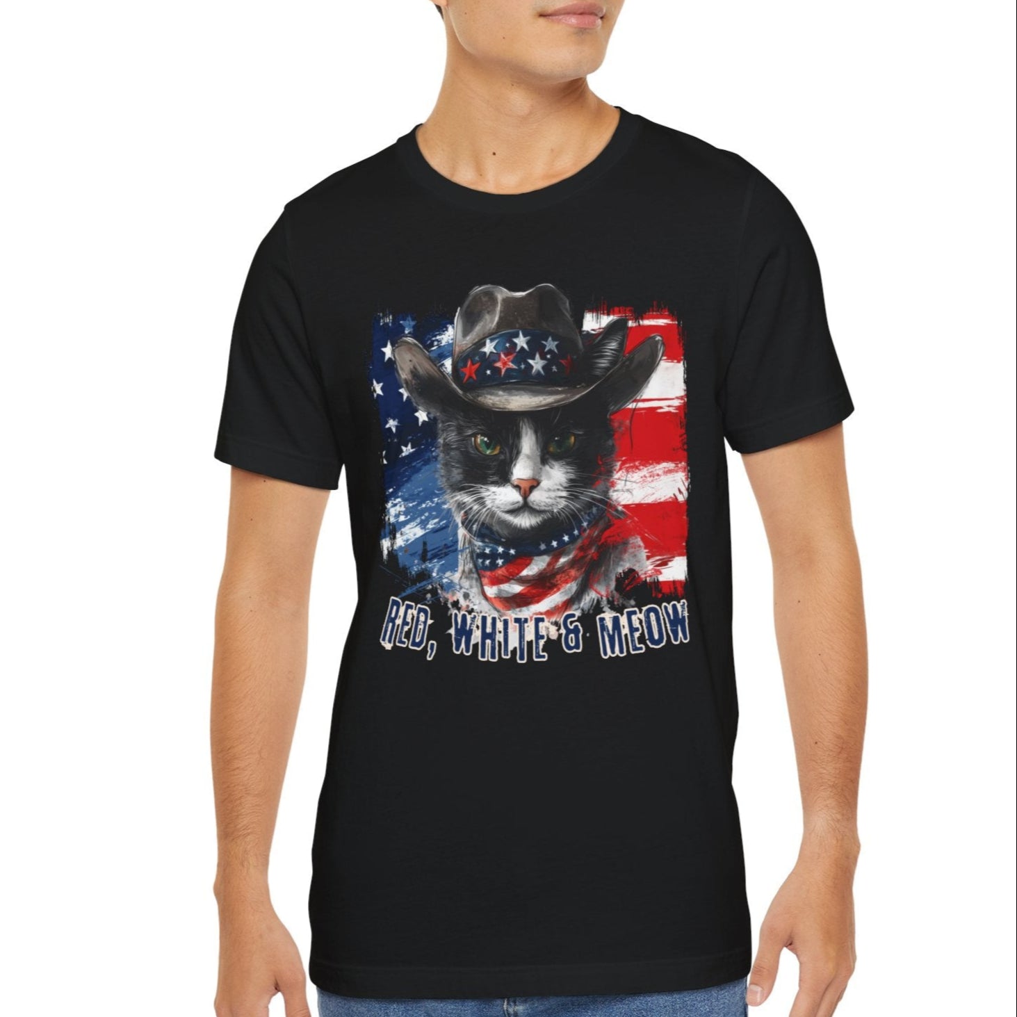 red white $meow patriotic cat lover shirt, 4th of july, indeendance day, veterans
