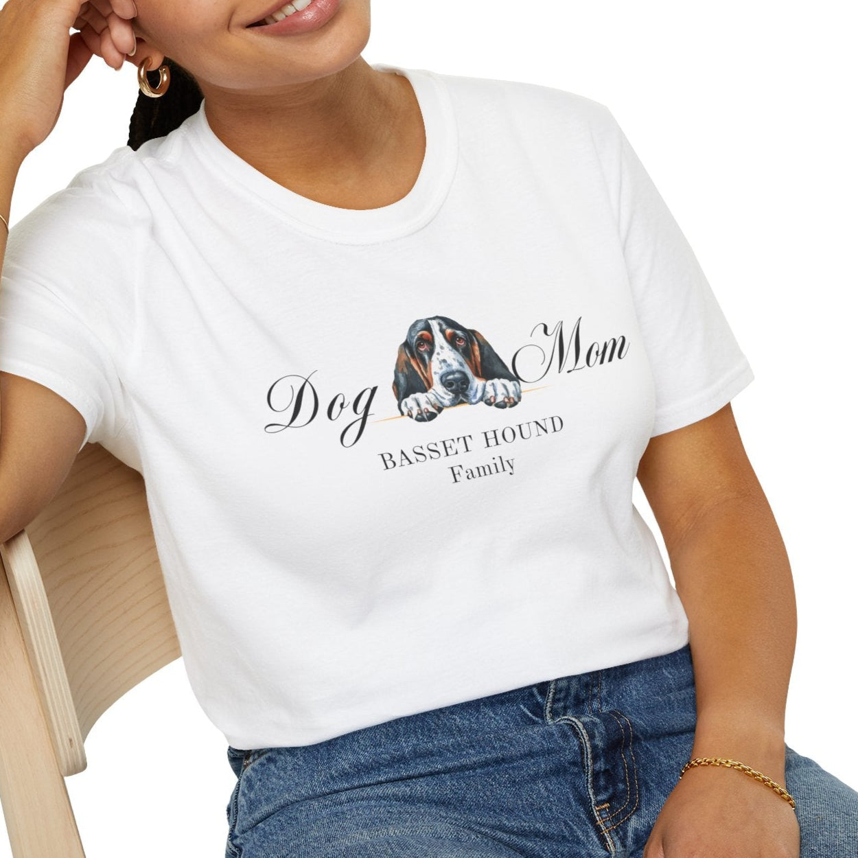 basset hound mom t-shirt, dog mom valentine's day gift, mother's day gift for dog mom