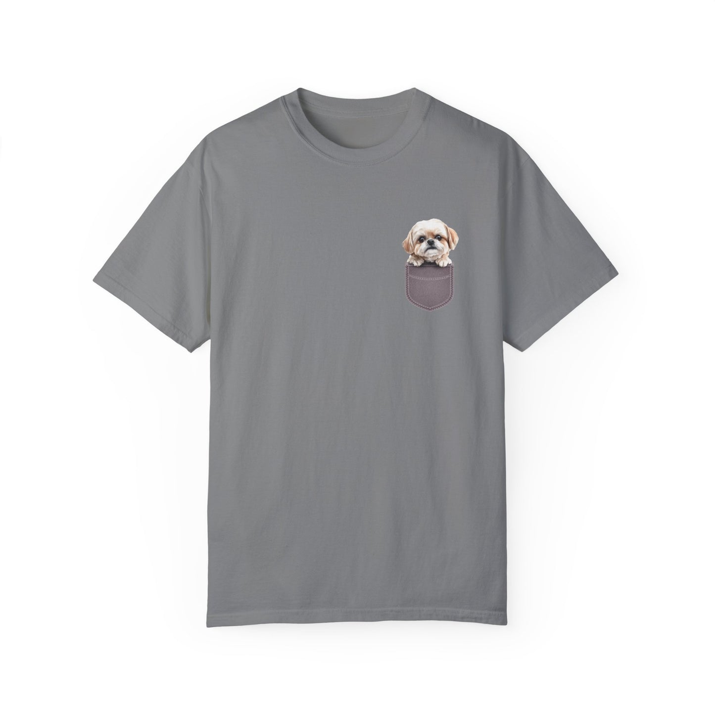 Maltese Puppy In A Pocket - Unisex Garment-Dyed T-shirt