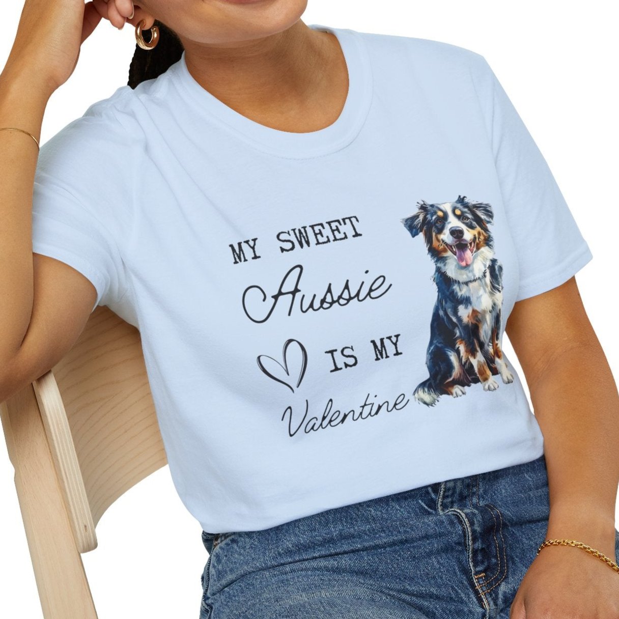 Australian Shepherd - My Aussie is My Valentine - T-shirt