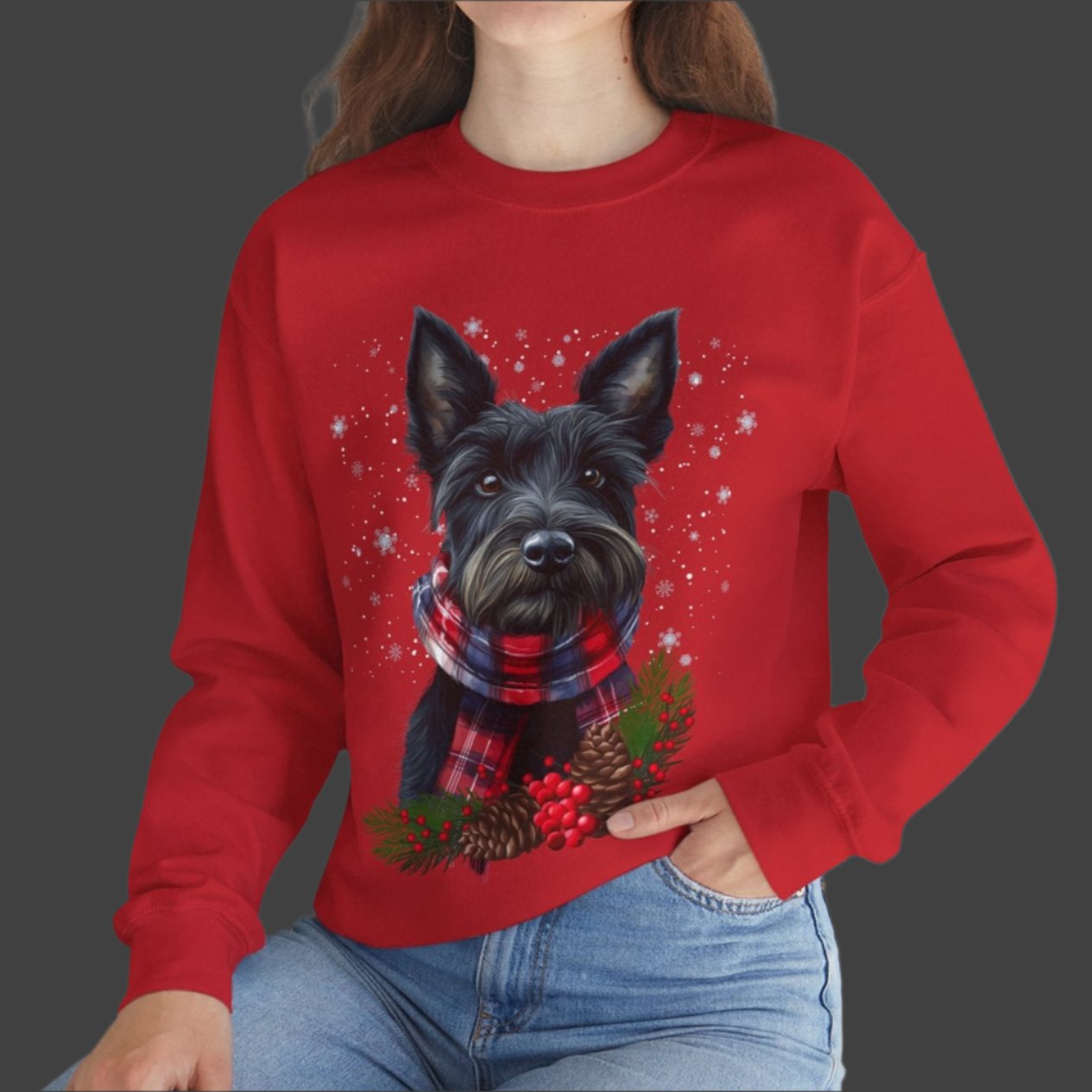 Scottish Terrier - Festive Scottie Sweater