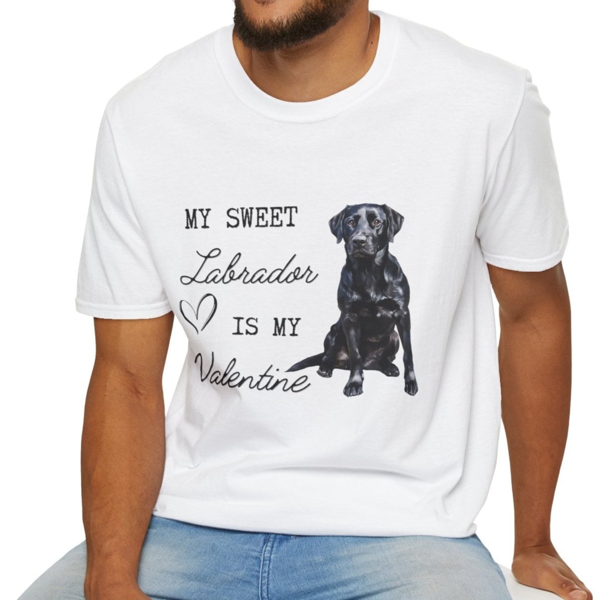 Labrador Retriever (Black) - My Sweet Labrador is My Valentine - T-shirt