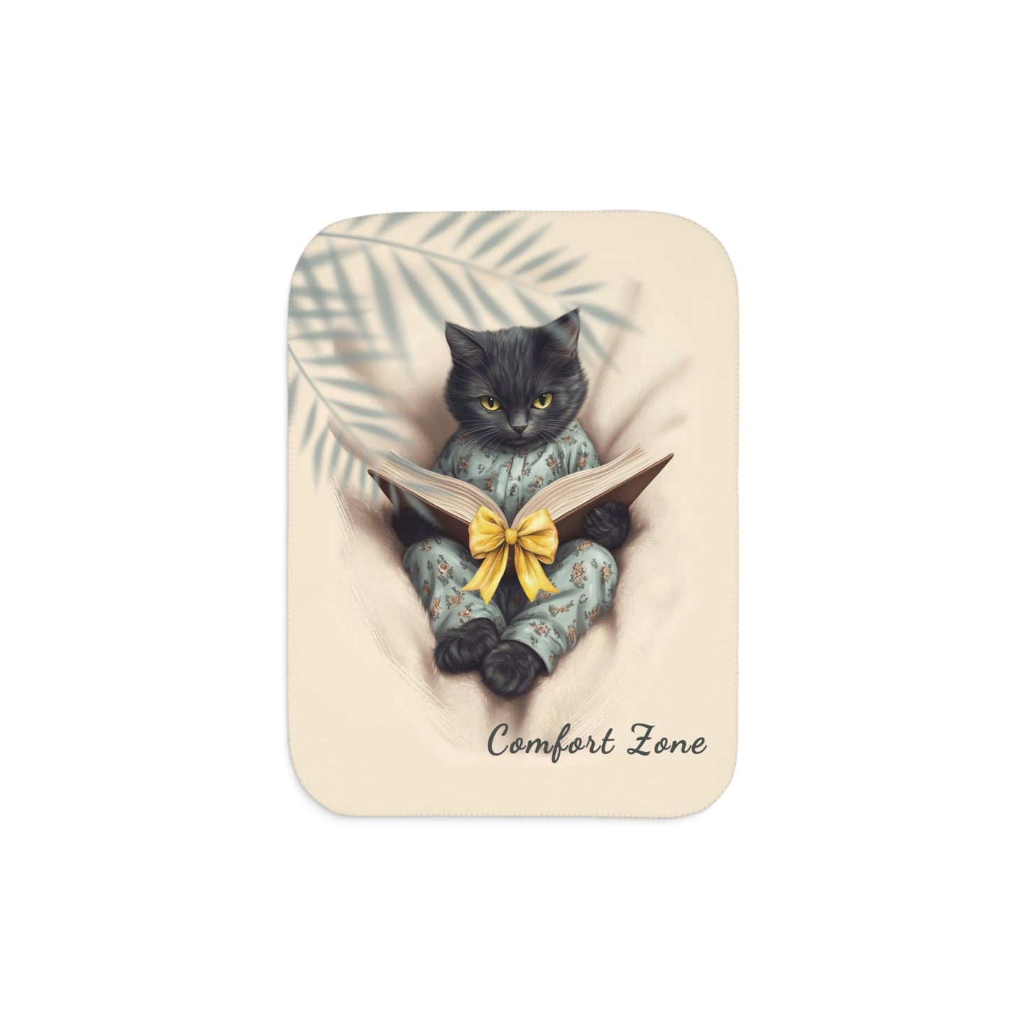 Comfort Zone – Black Cat Blanket | Personalized Sherpa Fleece Throw for Cat Lovers & Moms
