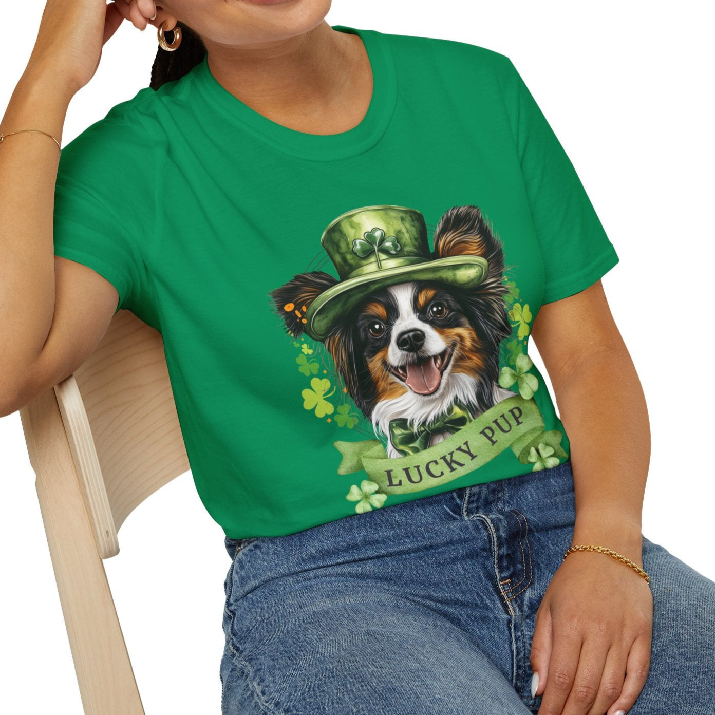 papillon dog lover st. patrick's day t-shirt