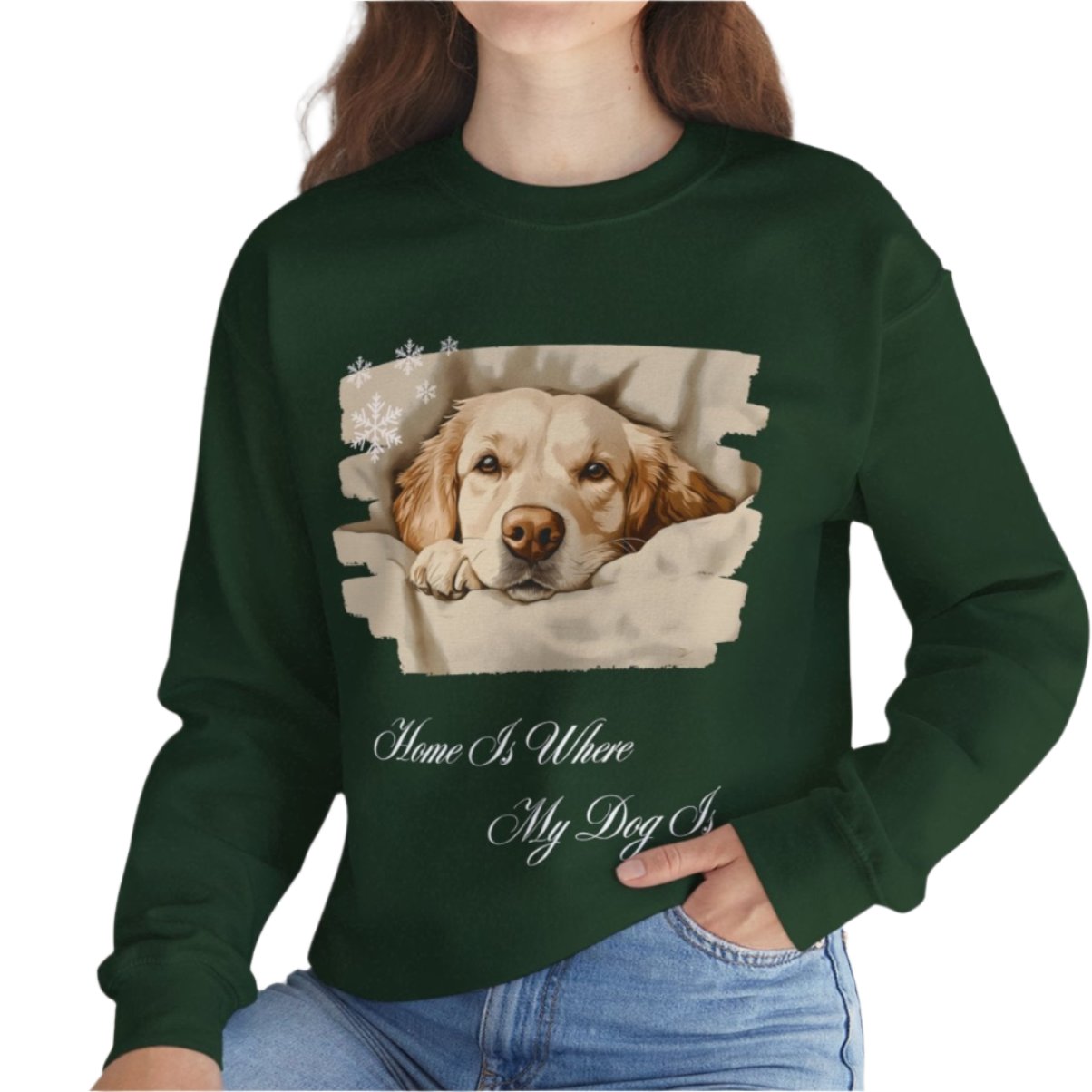 golden retriever christmas sweater