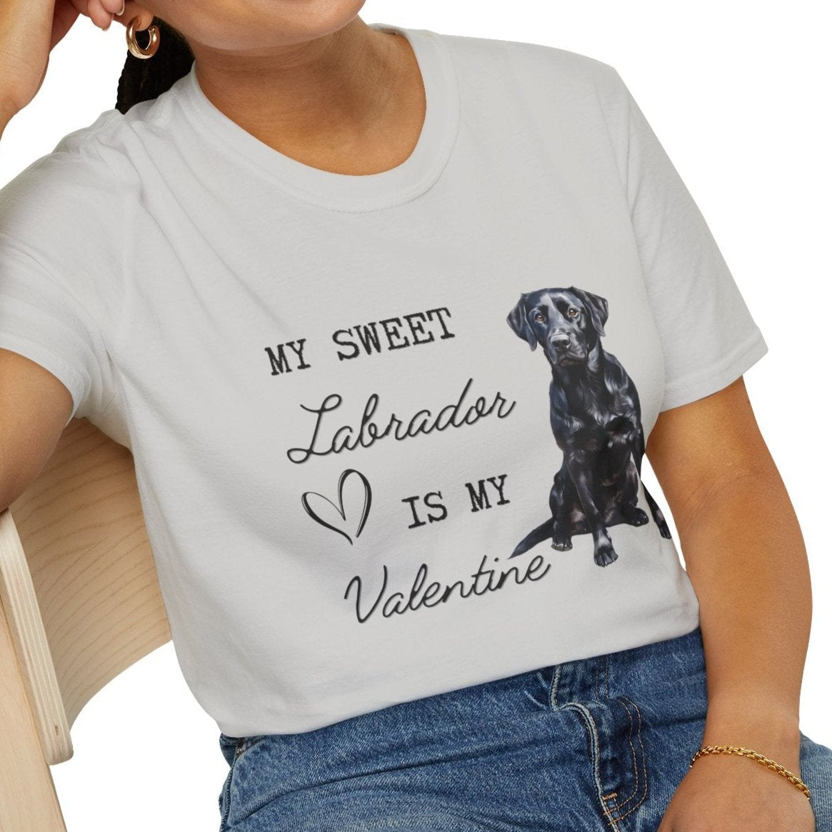 Labrador Retriever (Black) - My Sweet Labrador is My Valentine - T-shirt