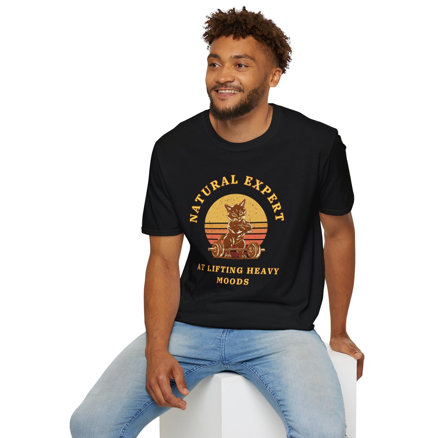 Natural Expert at Lifting Heavy Moods - Unisex Softstyle T-Shirt