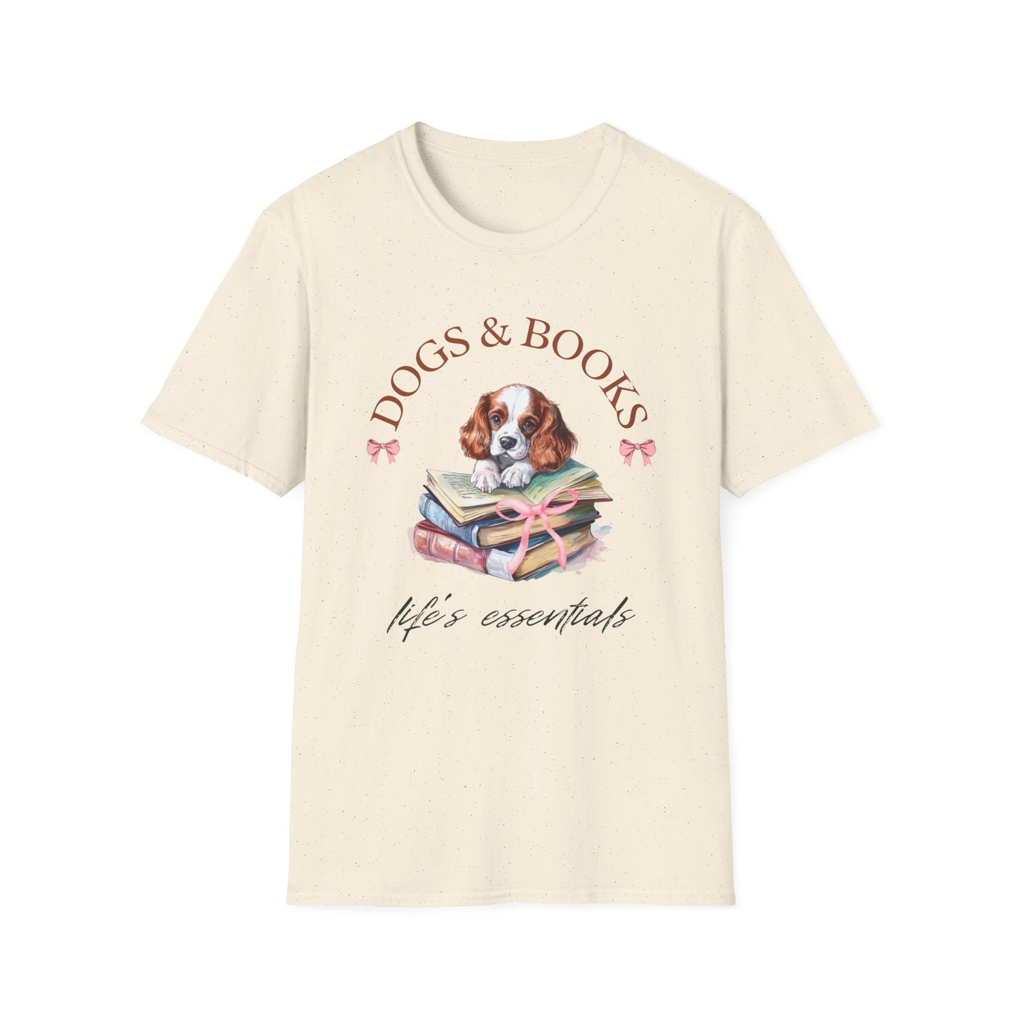 Cavalier King Charles with Books T-shirt