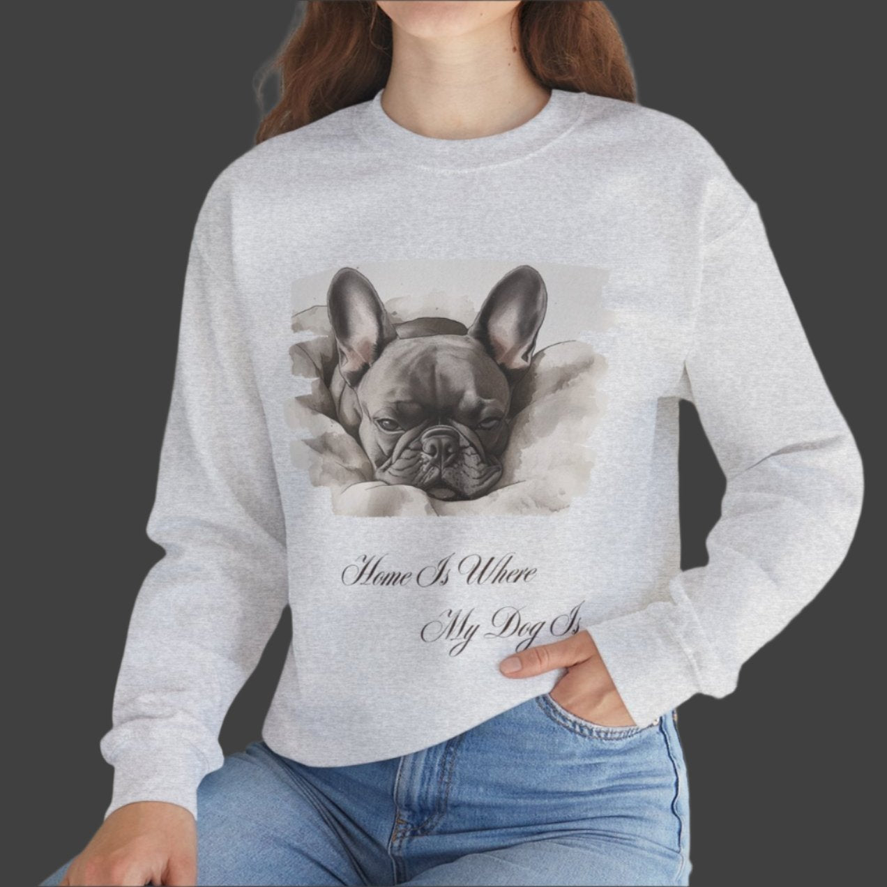 french bulldog sweater ash