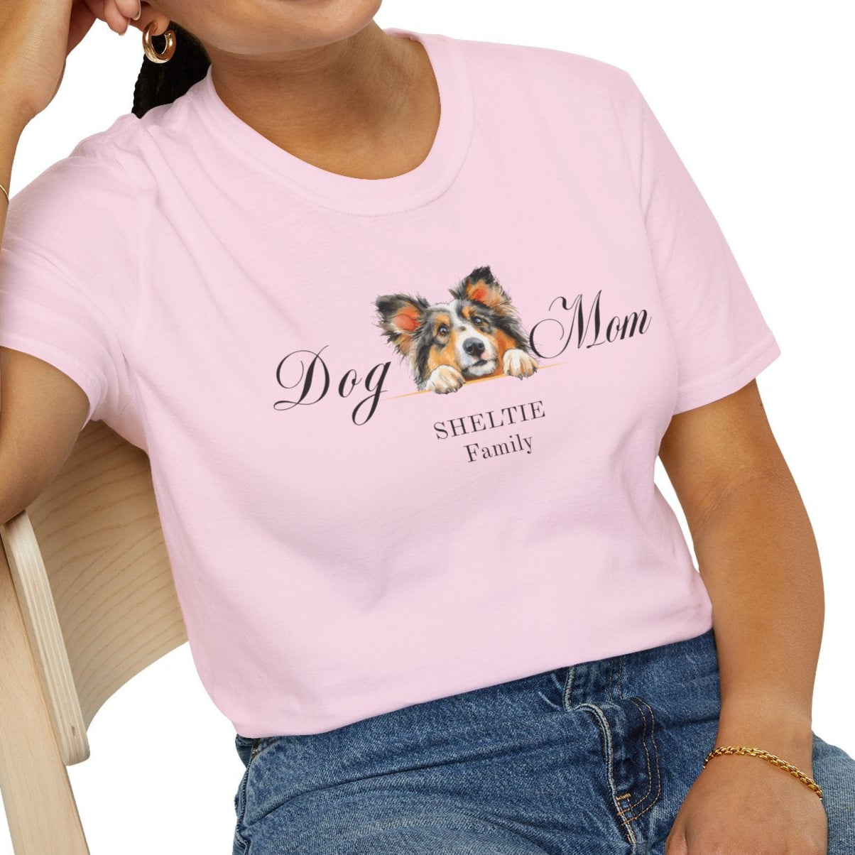 shetland sheepdog sheltie dog mom t-shirt