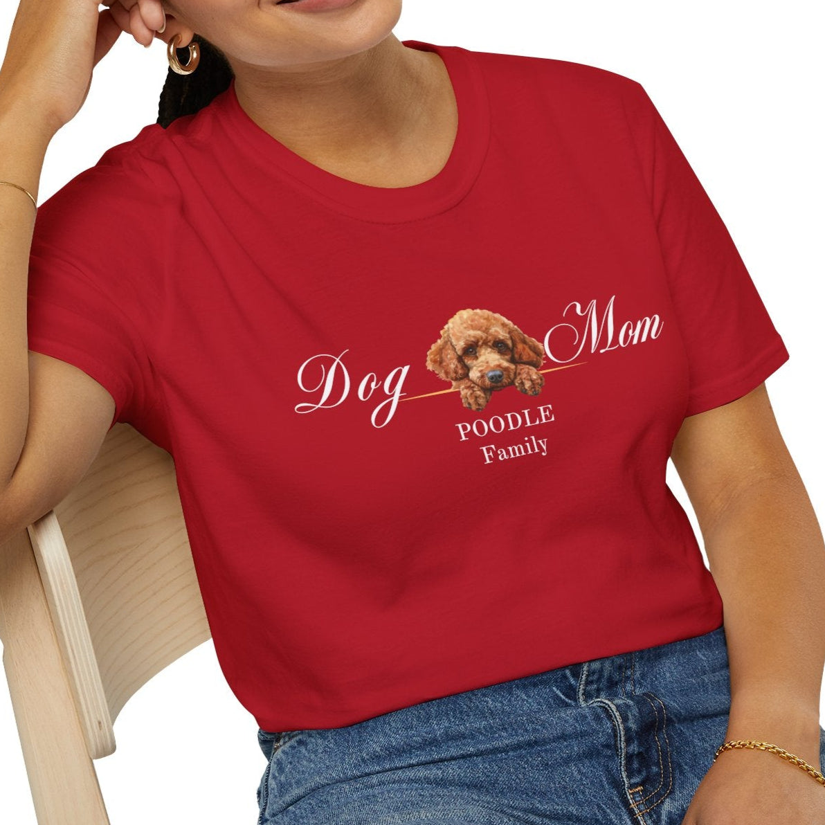 brown poodle dog mom t-shirt, dog mom mother's day gift, valentine's day gift