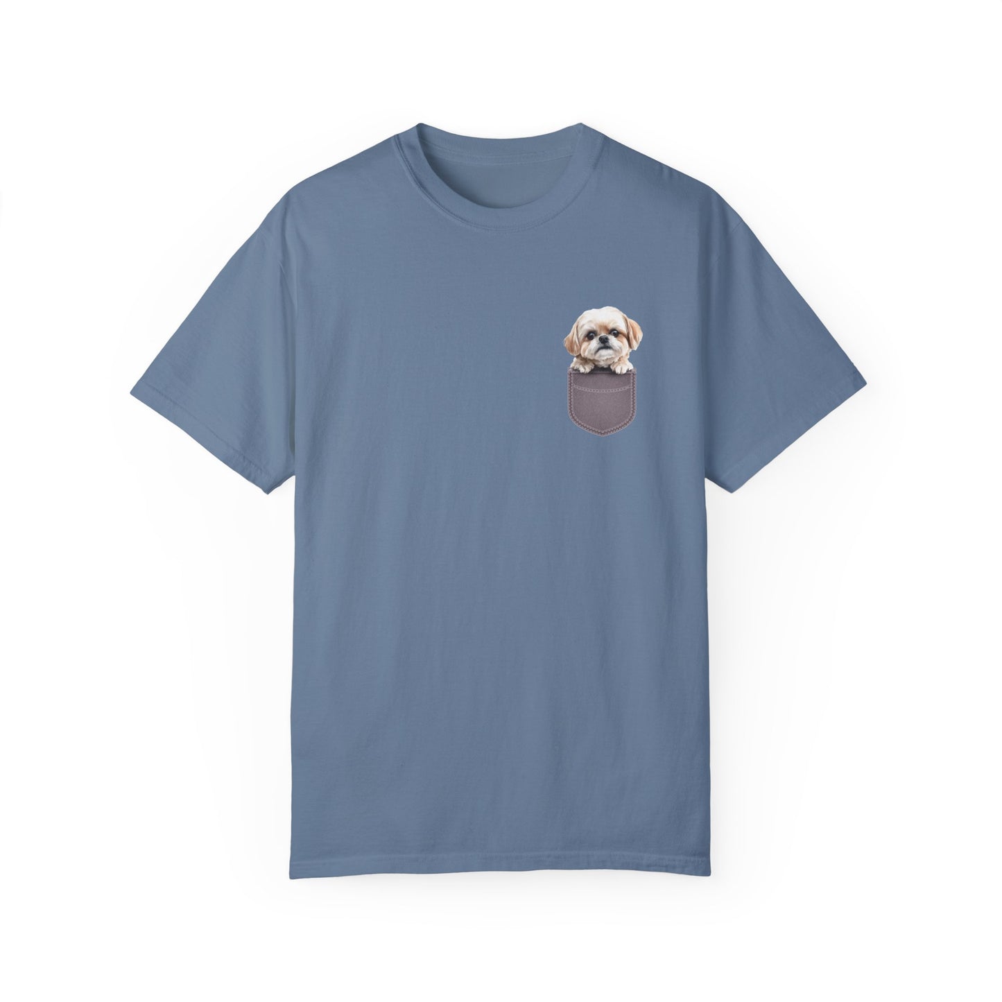 Maltese Puppy In A Pocket - Unisex Garment-Dyed T-shirt