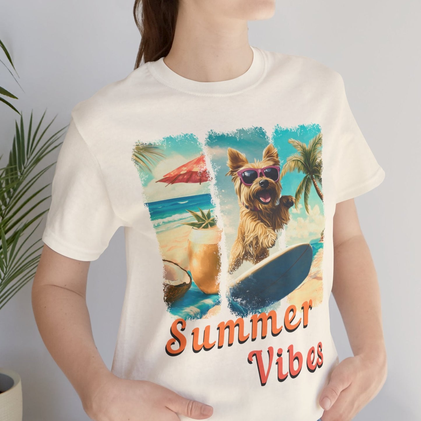 Summer Vibes - Surf Squad - Yorkie T-Shirt