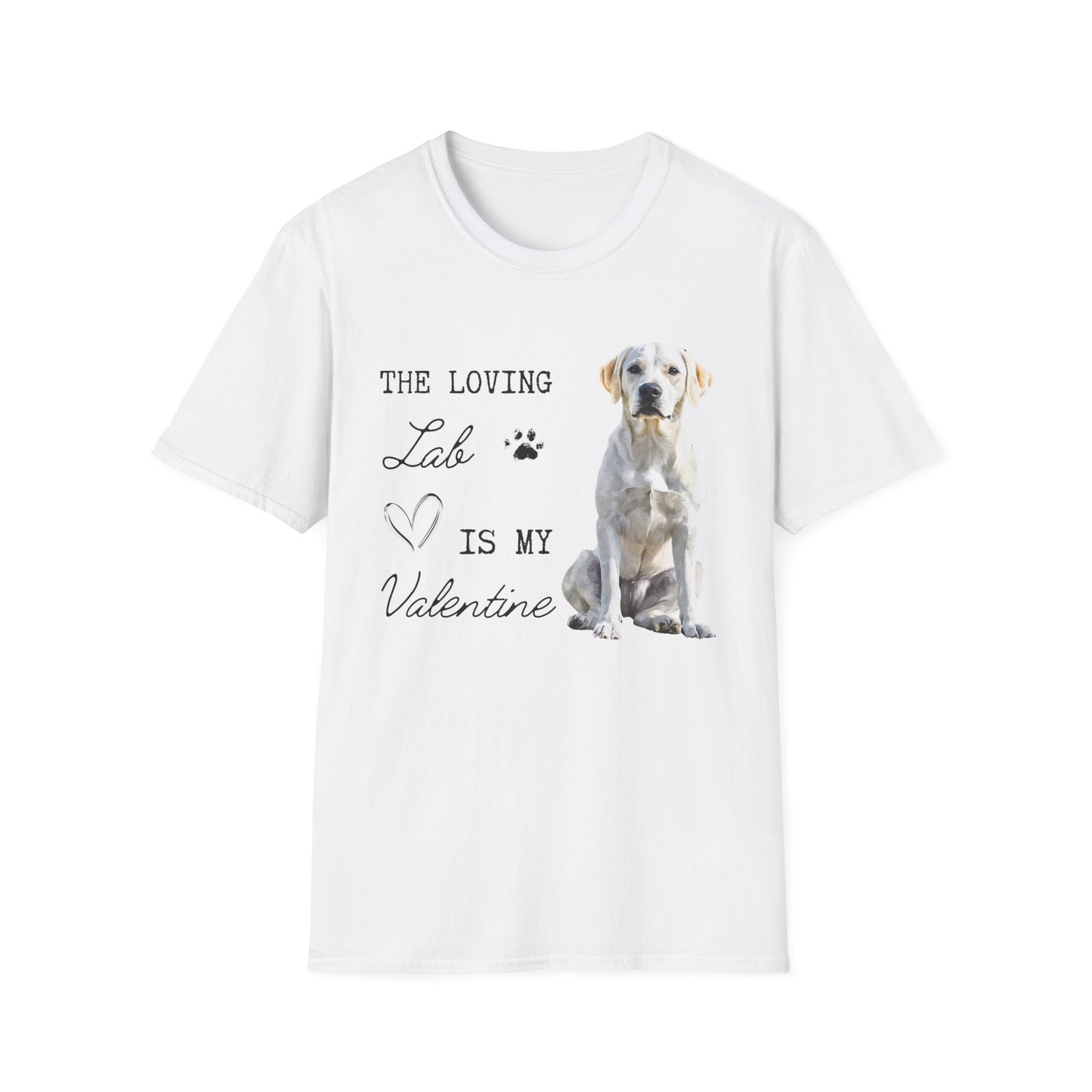 Labrador Retriever (Yellow) - The Loving Labrador is My Valentine - T-shirt