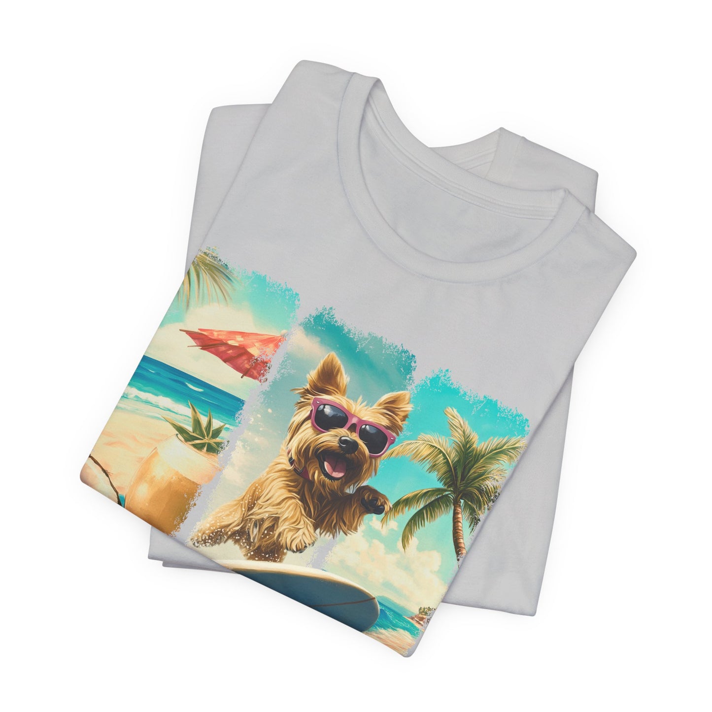 Summer Vibes - Surf Squad - Yorkie T-Shirt