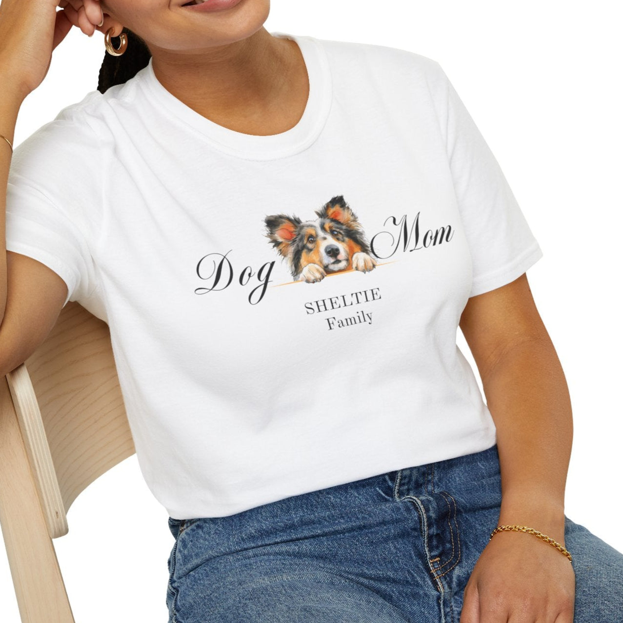 shetland sheepdog sheltie dog mom t-shirt