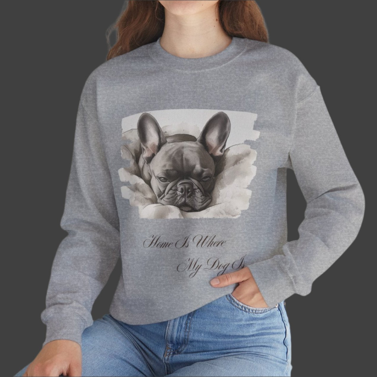 french bulldog sweater sport grey