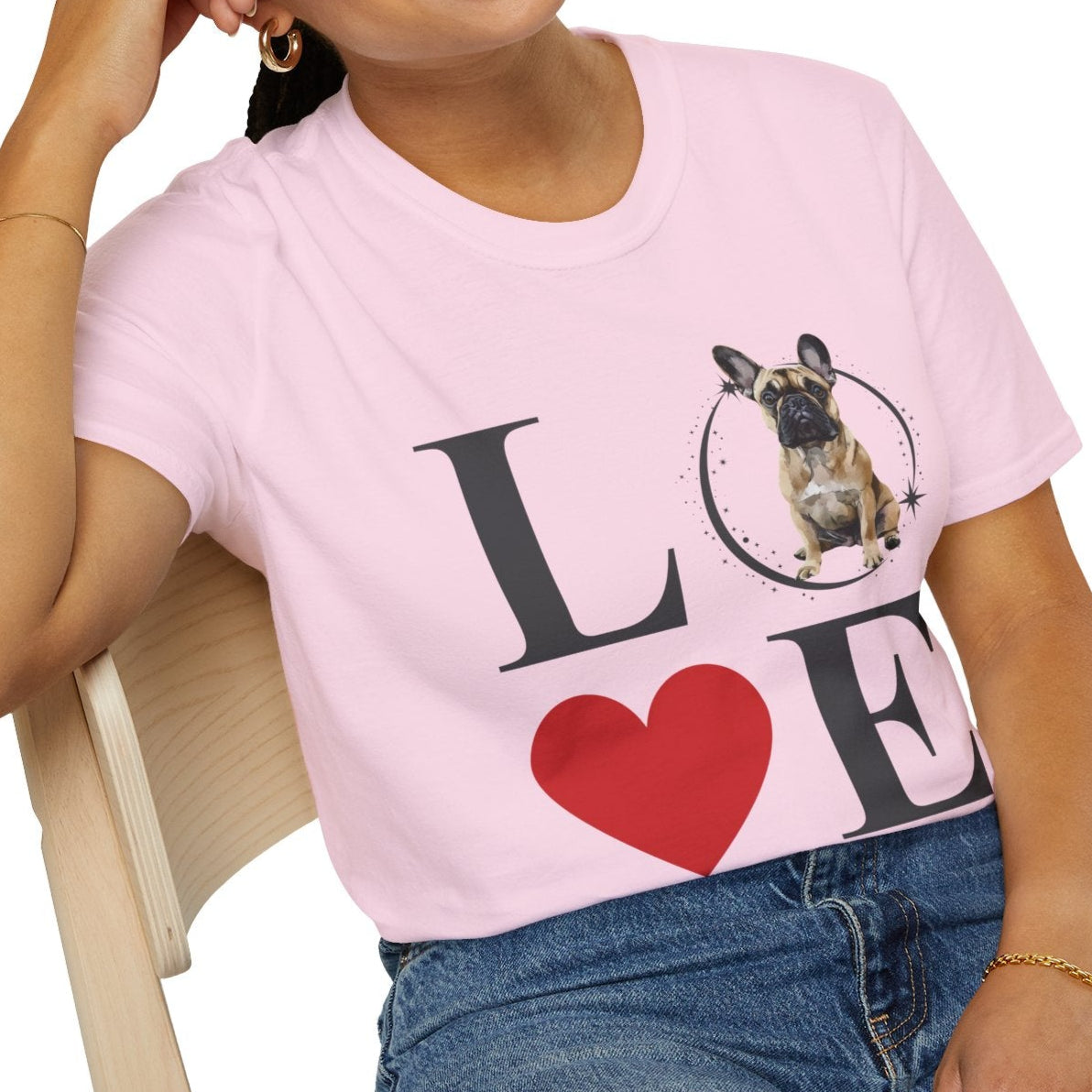 French Bulldog (Fawn) - Frenchie Love - T-shirt