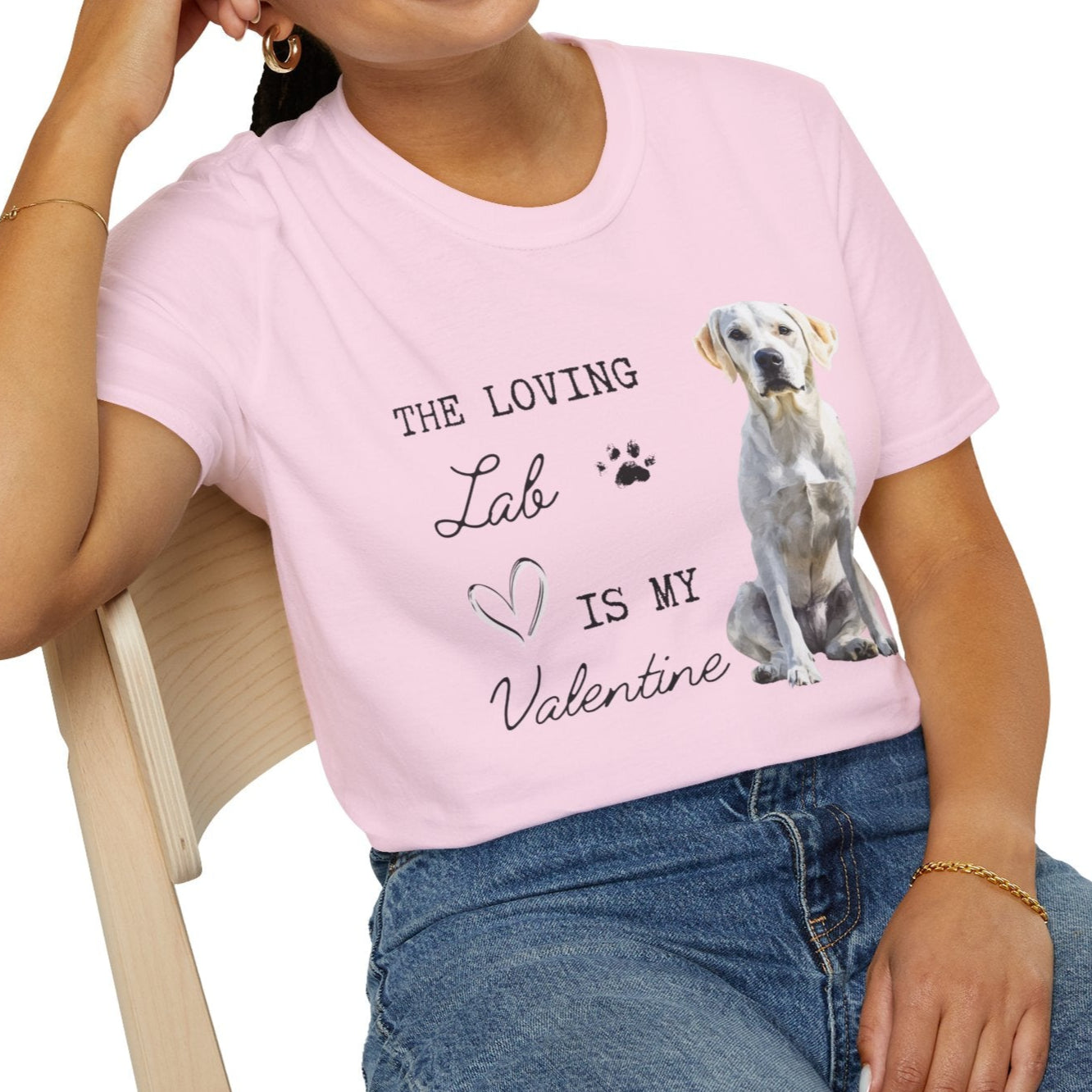 Labrador Retriever (Yellow) - The Loving Labrador is My Valentine - T-shirt