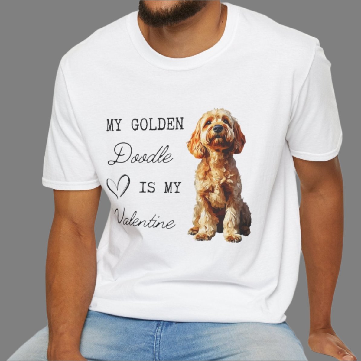 Golden Doodle Valentine's Day T-shirt