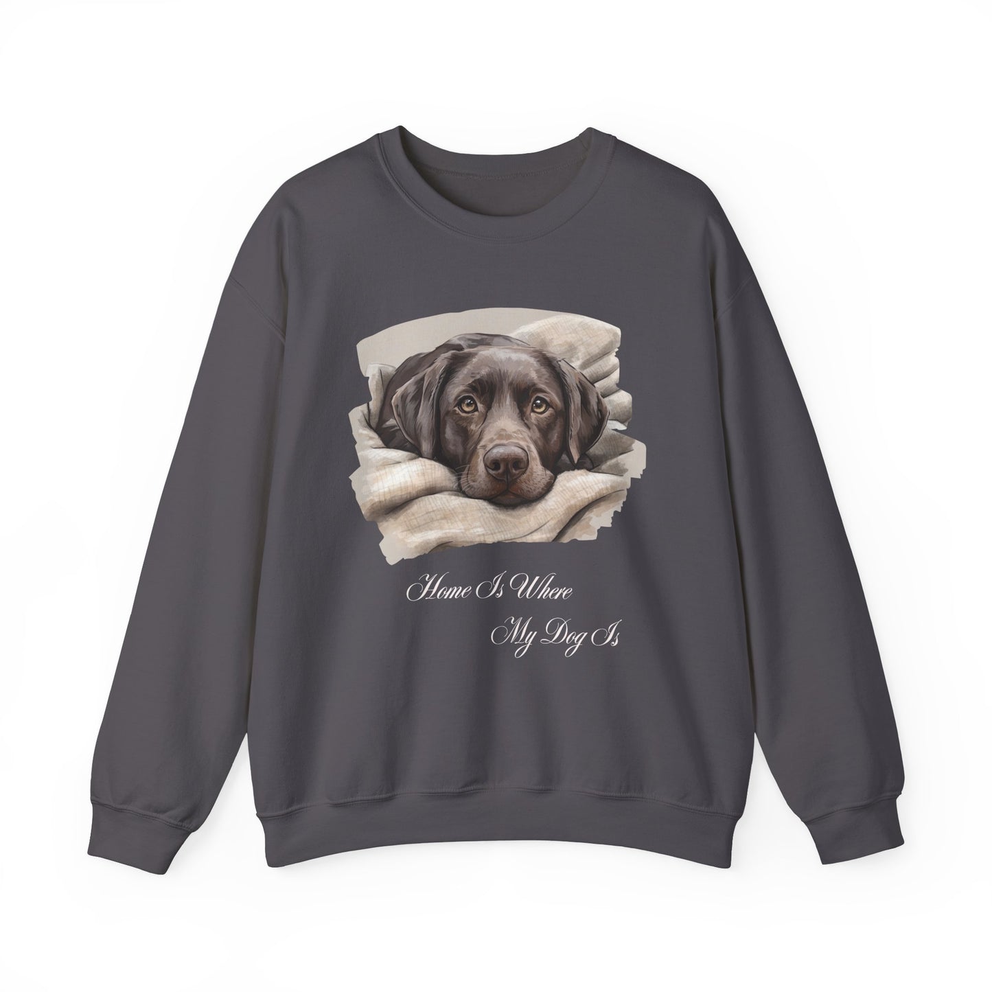 Chocolate Labrador Retriever "Home Is" Sweater